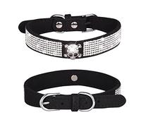 Haoyueer Collar de Perro con Diamantes de imitación, Lindo y Deslumbrante Ante Suave de Ante para Perro, Gato, Collar de Diamantes de imitación de Cristal, Collar de Cachorro de Perro