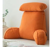 HAOYUES Almohada de Lectura con Reposabrazos, Cojin de Lectura, Respaldo Lumbar, Cojín Extraíble, Cojín para Sofá, Lavable Multifunción, para Silla Cama para Leer, Relajar, Ver la televisión