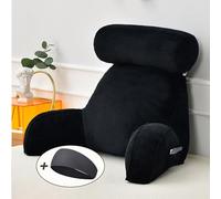 HAOYUES Cojín de Lectura con cojín Cervical extraíble,Cojin Lumbar y Almohada,Cojín De Apoyo Trasero,Almohadas Cómodas,Funda Lavable,Ideal como Respaldo para Leer o Jugar
