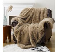 HAOYUES Manta Pelo Largo Mullida Súper Cálidas,Lujosa Manta de Piel Sintética,Diseño de Doble Cara,Lavable a Máquina,para Cama,Sofá,Sala de Estar o Decoración del Hogar,125×150CM