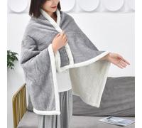 HAOYUES Poncho Mujer Bufanda Capa Chal Invierno Térmica Envoltura Cardigan Franela Portátil Manta de Lana para Cama,Sofá,Oficina,Exterior,Viajes,Coche (100x150cm,Gris)