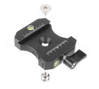 Haoyull Adaptador de montaje de trípode de cámara de aluminio de 3/8 a 1/4 tornillo de liberación rápida base de abrazadera para cabezal de bola monopié DSLR