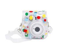 Haoyull Bolsa portátil para cámara, pequeña funda transparente para cámara, bolsa de hombro para cámara de PVC con patrón de moda para Mini12/11, como lo muestra la imagen, 12.5x7.5x14cm