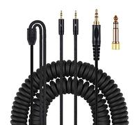 Haoyull Cable de auriculares en espiral con conectores de 3,5 mm para auriculares N AH-D7100 7200 D600 D9200 5200