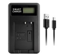 Haoyull Cargador de batería portátil NB7L con pantalla LCD USB para cámaras G11/G12/SX30, práctico fuente de alimentación de carga