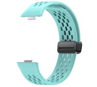 Haoyull Correa de silicona transpirable con cierre magnético y correa de reloj cómoda de liberación rápida para reloj Fit3