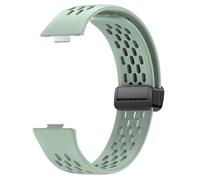 Haoyull Correa de silicona transpirable con cierre magnético y correa de reloj cómoda de liberación rápida para reloj Fit3