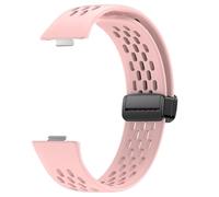 Haoyull Correa de silicona transpirable con cierre magnético y correa de reloj cómoda de liberación rápida para reloj Fit3