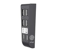 Haoyull Hub USB 6 en 1 para consolas de juegos delgadas, adaptadores de expansión de 6 puertos, extensores de puerto USB, adaptadores de carga