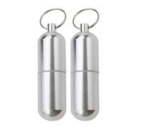 Haoyull Recipiente hermético de aleación de aluminio para botellas, organizador de bolsillo de viaje, lata de pastillas selladas