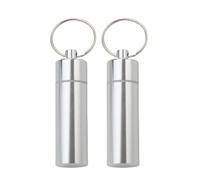 Haoyull Recipiente hermético de aleación de aluminio para botellas, organizador de bolsillo de viaje, lata de pastillas selladas