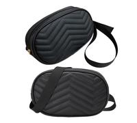 Haoyull Riñonera de moda con correa ajustable, ligera y cruzada para mujer, tamaño aproximado: 20 x 5,5 x 13 cm, color negro