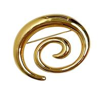 Haoyull Vortex - Broche de solapa elegante con forma de remolino, elegante pin de solapa dorado para los amantes de la moda, metal, Metal