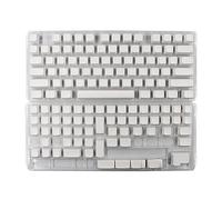Haoyull XDA - Juego de teclas gruesas DyeSub para teclado mecánico de 134 teclas, color blanco
