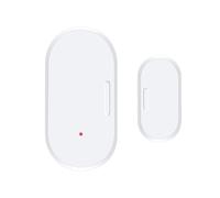 Haozee Sensor de puerta y ventana, requiere Zigbee Hub, conexión Zigbee, detector inalámbrico para sistema de alarma y hogar inteligente, compatible con Home Assistant Zigbee2mqtt