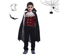 HAOZHENF Disfraz de Vampiro Gótico para Niño (M)