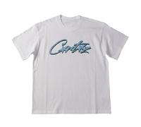 HAOZYUN Camiseta Transpirable Ligera De Manga Corta En Verano con Estampado Alfabético Sudadera Sólida Cuello Redondo Algodón Medio Manga Casual-COLOR-10||XL