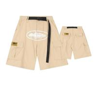 HAOZYUN Ropa De Trabajo para Mujeres, Pantalones Cortos Impresos, Pantalones Cortos De Ocio, Pantalones Cortos De Ocio, Calle Alta, Ocio De Múltiples Bolsillos para Hombres Y Mujeres-Color-4||S