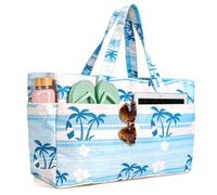 Hap Tim Bolsa de playa impermeable XXL con compartimento húmedo y cremallera, gran capacidad, a prueba de arena, bolsa de viaje, ligera, plegable, para mujer, para natación, compras, gimnasio (BB-TW)