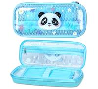 Hap Tim Estuche 3D Panda para niños, bonito estuche transparente para guardería y preescolar, caja de lápices para niños (PC-PA)