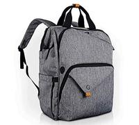 Hap Tim Mochila de Portáti, Hombre Mujer Mochila con funda ajustable para computadora de hasta 15.6 pulgadas, Mochila escolar impermeable para el viaje de trabajo diario de negocios - Gris (7651-G)