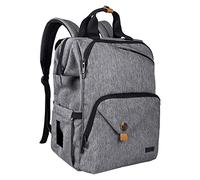 Hap Tim Mochila para pañales para bebé, bolsa de pañales multifunción, gran capacidad, bolsillos aislantes, impermeable, mochila de viaje para viajes (EU-7340-G)