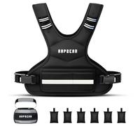 HAPBEAR Chaleco Lastrado -Ajustable de 1.8-4.5 kg, Chalecos con Peso Corporal para Entrenamientos en casa, Correr y Entrenamiento de Fuerza (Negro, 1,8 kg-4,5 kg, con una bolsa para pesas rusas)