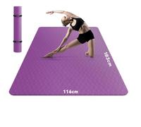HAPBEAR Esterilla Yoga Grande, 183×116cm /198×137cm×6mm, Con Correas de Velcro y Bolsa de Transporte, Antideslizante Colchoneta Deporte Fitness, Yoga Mat en Casa para Mujeres y Hombres