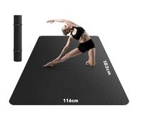 HAPBEAR Esterilla Yoga Grande, 183×116cm /198×137cm×6mm, Con Correas de Velcro y Bolsa de Transporte, Antideslizante Colchoneta Deporte Fitness, Yoga Mat en Casa para Mujeres y Hombres
