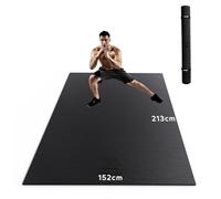 HAPBEAR Esterilla Yoga Grande, 183×116cm /198×137cm×6mm, Con Correas de Velcro y Bolsa de Transporte, Antideslizante Colchoneta Deporte Fitness, Yoga Mat en Casa para Mujeres y Hombres