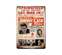 HAPBOX Johnny Cash - Placa de metal para decoración de pared, diseño retro de música de rock, vintage, para cafetería, bar, dormitorio, decoración de pared, 30,5 x 20,3 cm (7)