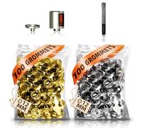 HAPDEN 12mm Eyelet Accessory,Comprend 200 œillets de 12 mm et une tête de moule de 12 mm.