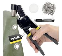HAPDEN Kit de Ojales Metálicos de 10 mm, Remachadora de Ojales para Lonas y Telas, set de ojales para lonas con 500 ojales (Ø 10 mm)