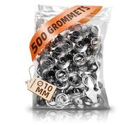 HAPDEN Ojales de 3/8 pulgadas para herramienta de ojales, kit de accesorios de ojales de 10 mm, 500 juegos de repuesto de ojales para kit de ojales