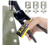 HAPDEN Remachadora de Ojales, Kit de Ojales Metálicos de 6/10/12 mm para Lonas y Telas, y 600 Tamaños Diferentes de Ojales, Alicates de Ojales Manuales para Lonas