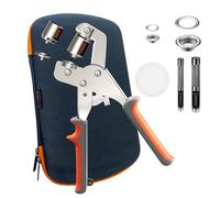 HAPDEN Remachadora de ojetes, kits de ojetes metálicos de 10 mm y 6 mm para lonas y tejidos, kits de ojetes para lonas con 100 ojetes ((Ø 10 mm） y 100 ojetes (Ø 6 mm） y kits de herramientas.