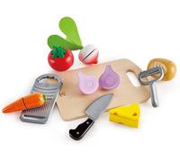 Hape Básicos de Cocina - Set de Madera para Niños de 3+ con Verduras, Utensilios y Tabla de Cortar