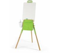 Hape Caballete portátil de bambú, Altura Ajustable, Pizarra blanca