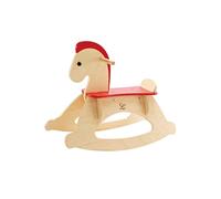 Hape Caballito balancín Crece Conmigo, Caballo Balancín de Madera para Niños y Niñas, Poni para Montarse y Balancearse con Respaldo y Barandilla Ajustables