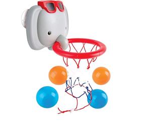 Hape Cesta de Baloncesto de Baño Elefante | Juguete de Agua Interactivo para Niños | Diversión en la Bañera | A Partir de 18 Meses