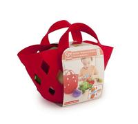 Hape Cesta de Verduras de Tela | Juguete de Fieltro para Bebés | Juego de rol Educativo | A Partir de 18 Meses