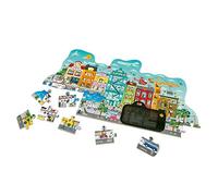 Hape City Cardboard Problem-Solving Puzzle Game with Animated Effects, 49-Piece, Multi-Coloured
