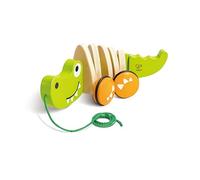 Hape E0348 Walk-A-Long Croc - Pull Along Wooden Crocodile Toy
