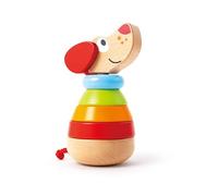 Hape E0448 Pepe Barking Stacker - Wooden Activity Toy, Multicolor, 9.6 x 9.6 x 18.39 cm