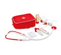 Hape Maletín de Doctor Infantil con Estetoscopio, Jeringuilla y Termómetro, Juego de rol Educativo