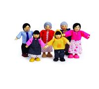 Hape E3502 Happy Family - Asian - Wooden Dolls House Accessori (Importación USA)