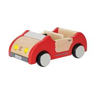 Hape Family Car , Wooden Dolls House Car Toy, Push Vehicle Accessory for Complete Doll House Furniture Set