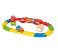 Hape Tren interactivo Ferrocarril de los Sentidos - Xilófono, sonajero y bloques sensoriales