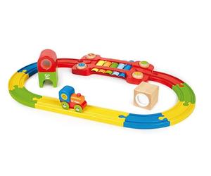 Hape Ferrocarril de los Sentidos - Tren Interactivo con Xilófono, Sonajero y Bloques Sensoriales