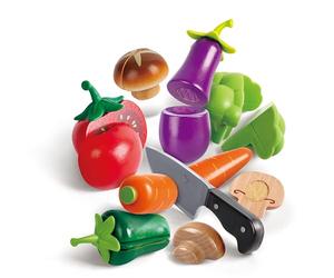 Hape Garden Vegetables, Wooden Cooking Accessories For Kids, Pretend Play Food For Toddlers 3+